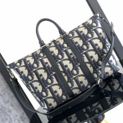 Dior Weekender 40 Borsa Beige Maxi Dior Oblique Jacquard Dior Weekender 40 Borsa Beige Maxi Dior Oblique Jacquard