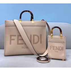 Borsa shopper media Fendi Sunshine vitello beige Borsa shopper media Fendi Sunshine vitello beige