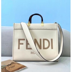Fendi Sunshine Medium Shopper Borsa vitello bianca Fendi Sunshine Medium Shopper Borsa vitello bianca