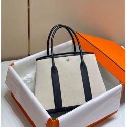 Hermes Garden Party 36cm Borsa Toile e Nero Hermes Garden Party 36cm Borsa Toile e Nero