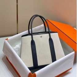 Hermes Garden Party 36cm Borsa Toile e Nero
