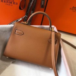 Hermes Kelly Mini II Borsa Gold Epsom
