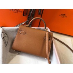 Hermes Kelly Mini II Borsa Gold Epsom