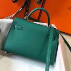 Hermes Kelly Mini II Borsa Malachite Epsom