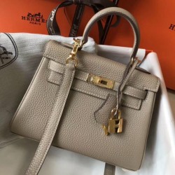 Borsa Hermes Mini Kelly 20cm grigia Clemence