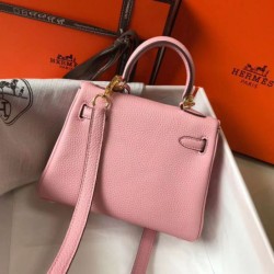 Hermes Mini Kelly 20cm Borsa Rosa Clemence