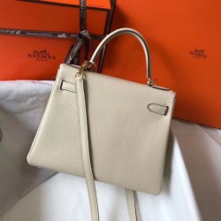Hermes Kelly 28cm Retourne Borsa Beton Clemence