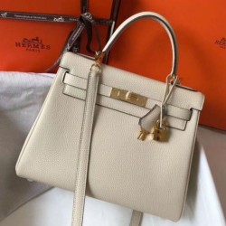 Hermes Kelly 28cm Retourne Borsa Beton Clemence