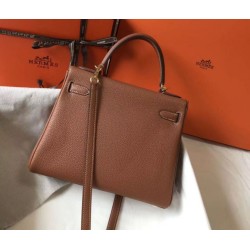 Hermes Kelly 28cm Retourne Borsa Gold Clemence Hermes Kelly 28cm Retourne Borsa Gold Clemence