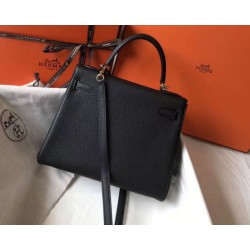 Hermes Kelly 28cm Retourne Borsa Nero Clemence Hermes Kelly 28cm Retourne Borsa Nero Clemence
