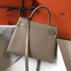 Borsa Hermes Kelly 28cm Retourne Tourterelle Clemence