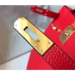 Hermes Kelly 32cm Retourne Borsa Rossa Clemence Hermes Kelly 32cm Retourne Borsa Rossa Clemence