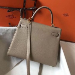 Hermes Kelly 32cm Retourne Borsa Tourterelle Clemence
