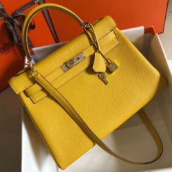 Hermes Kelly 32cm Retourne Borsa Soleil Clemence