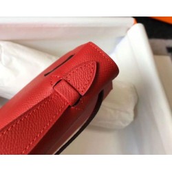 Hermes Kelly Pochette Borsa Rosso Epsom Hermes Kelly Pochette Borsa Rosso Epsom