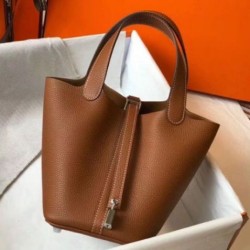 Hermes Picotin Lock 18 Borsa Oro Clemence