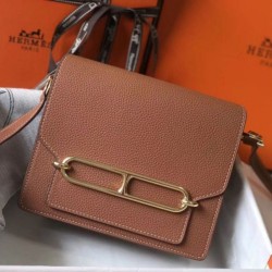 Hermes Sac Roulis Mini Borsa Oro Evercolor Vitello