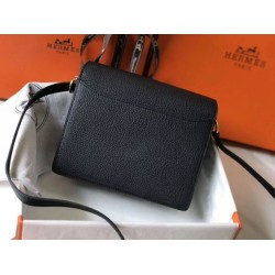 Hermes Sac Roulis Mini Borsa Nero Evercolor Vitello Hermes Sac Roulis Mini Borsa Nero Evercolor Vitello