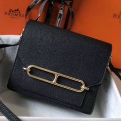 Hermes Sac Roulis Mini Borsa Nero Evercolor Vitello