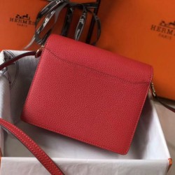Hermes Sac Roulis Mini Borsa Rosso Evercolor Vitello