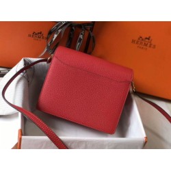 Hermes Sac Roulis Mini Borsa Rosso Evercolor Vitello Hermes Sac Roulis Mini Borsa Rosso Evercolor Vitello