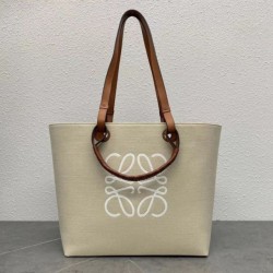 Loewe Anagram Medium Tote Borsa Jacquard e Vitello