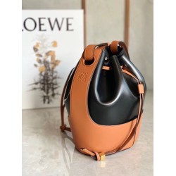 Loewe Piccolo Balloon Bucket Borsa Nero/Tan vitello Loewe Piccolo Balloon Bucket Borsa Nero/Tan vitello