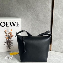 Loewe Cubi Piccolo Borsa Nero Vitello e Jacquard