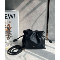Loewe Mini Flamenco Clutch Borsa Nero Nappa Vitello