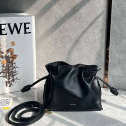 Loewe Mini Flamenco Clutch Borsa Nero Nappa Vitello