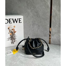 Loewe Mini Flamenco Purse Borsa Nero Nappa Agnello
