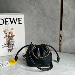 Loewe Mini Flamenco Purse Borsa Nero Nappa Agnello