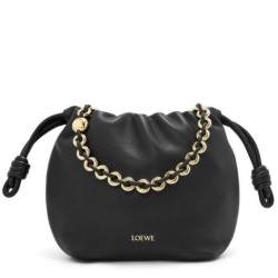 Loewe Mini Flamenco Purse Borsa Nero Nappa Agnello