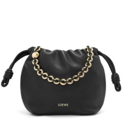Loewe Mini Flamenco Purse Borsa Nero Nappa Agnello