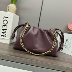 Loewe Flamenco Purse Borgogna Nappa Agnello