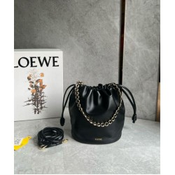 Loewe Flamenco Purse Bucket Borsa Nero Nappa Agnello