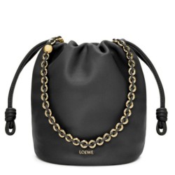 Loewe Flamenco Purse Bucket Borsa Nero Nappa Agnello