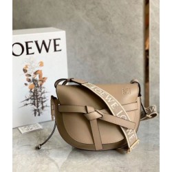 Loewe Gate Piccolo Borsa Sabbia Vitello e Jacquard
