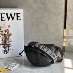 Loewe Mini Gate Dual Borsa Nero vitello