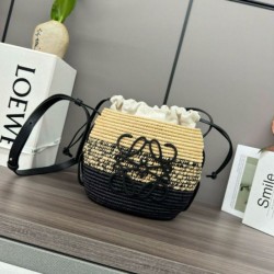 Loewe x Paula's Ibiza Raffia Beehive Degrade Basket Borsa