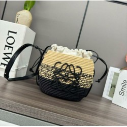 Loewe x Paula's Ibiza Raffia Beehive Degrade Basket Borsa