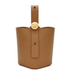 Loewe Mini Pebble Bucket Borsa Oak Calfskin