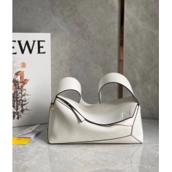 Borsa Hobo Puzzle Loewe vitello nappa bianca Borsa Hobo Puzzle Loewe vitello nappa bianca