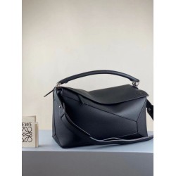 Borsa Puzzle grande Loewe Nera grana Borsa Puzzle grande Loewe Nera grana