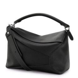 Borsa Puzzle grande Loewe Nera grana