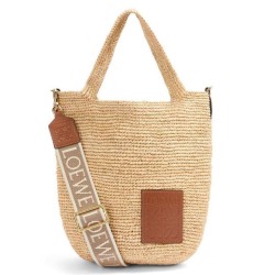 Loewe Slit Tote Borsa Raffia e Vitello