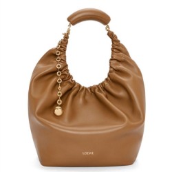 Loewe Medium Squeeze Borsa Marrone Nappa Agnello