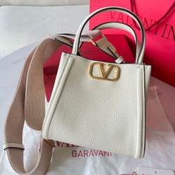 Valentino Alltime Piccolo Borsa Bianco vitello granata
