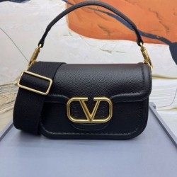 Valentino Alltime Borsa a tracolla Nera Granulata