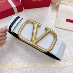 Valentino VLogo Cintura reversibile 70mm vitello bianca e nera Valentino VLogo Cintura reversibile 70mm vitello bianca e nera